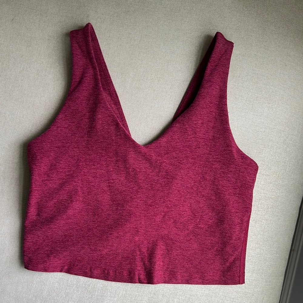Beyond Yoga Raspberry crop top sports bra